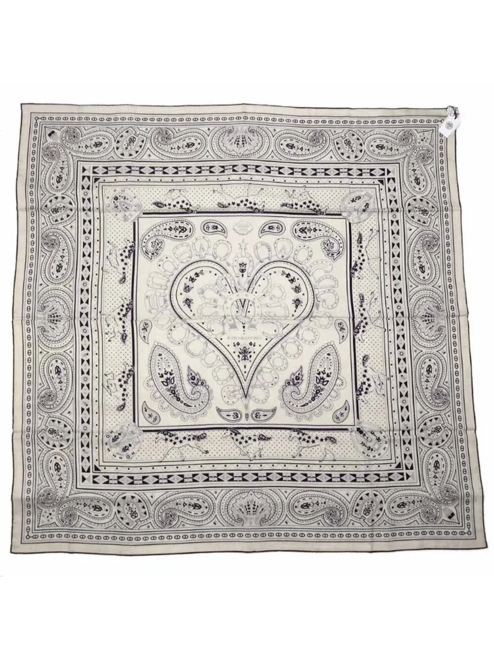 Hermes Carre Geant 140 Cheval Cool Bandana Scarf Shawl Cashmere Silk